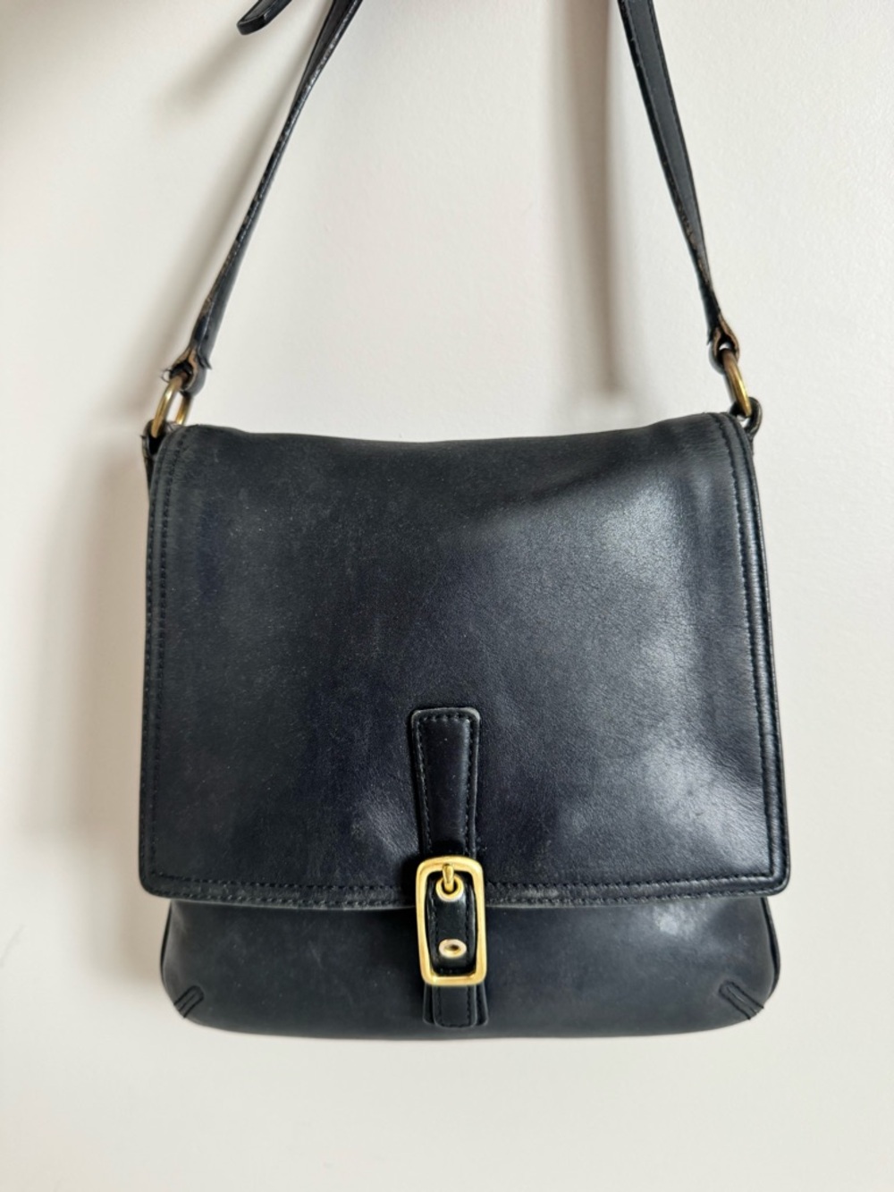 COACH 9592 Vintage Leather Legacy Slim Flap Crossbody Bag Black - Picture 15 of 16